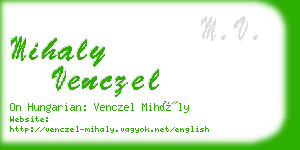 mihaly venczel business card